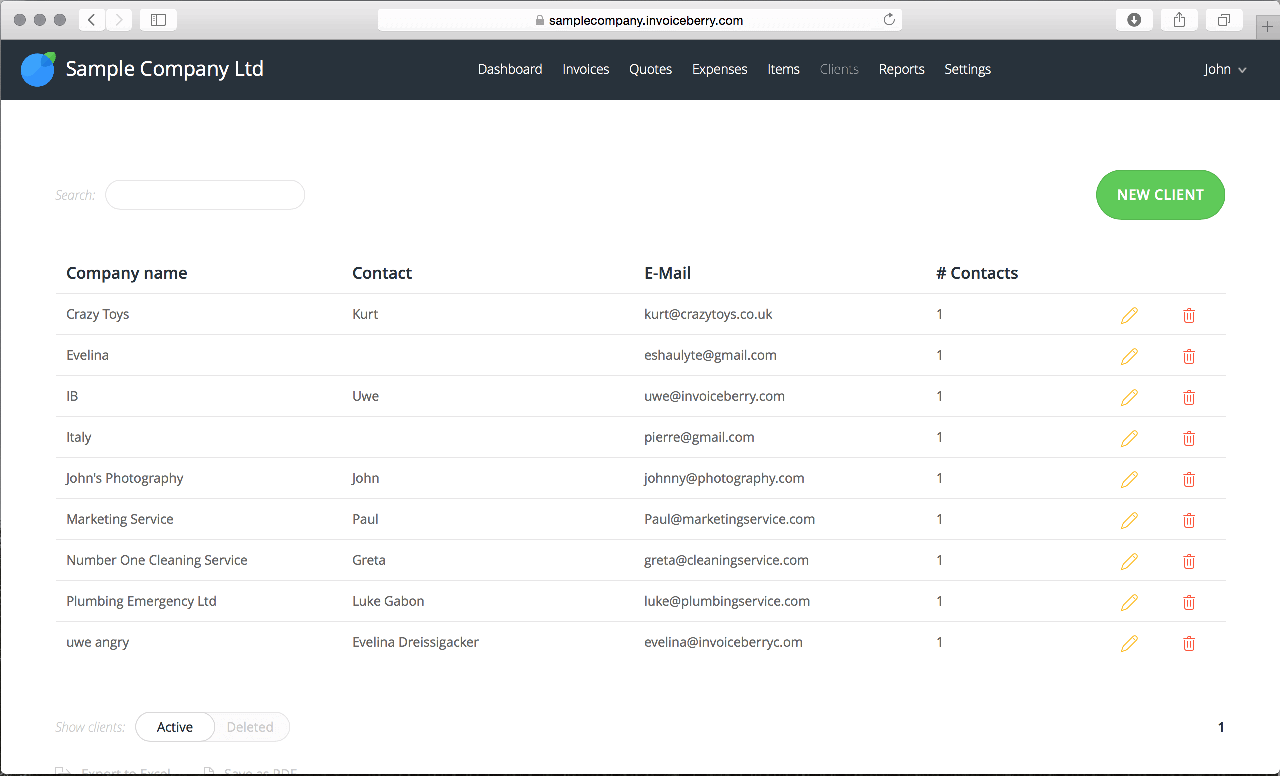clients online invoicing software invoiceberry