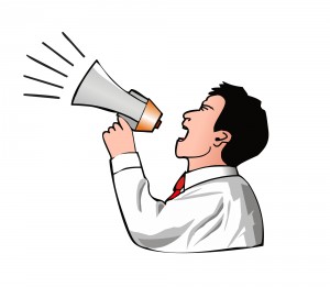 Influencer with megaphone