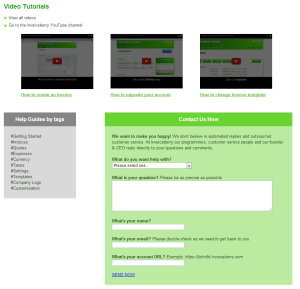 Invoiceberry invoicing video tutorials and csutomer support