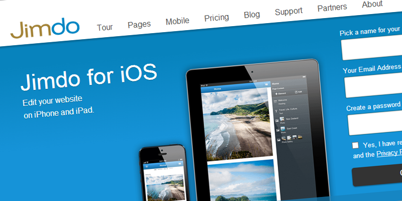 Jimdo Free Website Builder