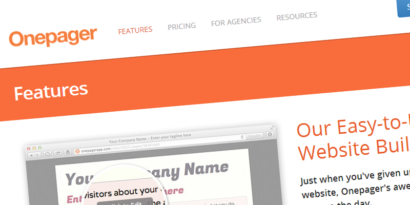 Onepagerapp - Make a professional small business website