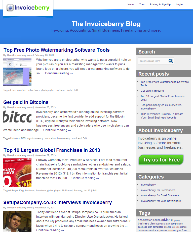 Invoiceberry Blog (old version)