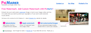 PicMarkr watermark online tool