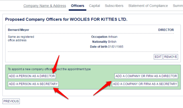 You have the option to add others to your company