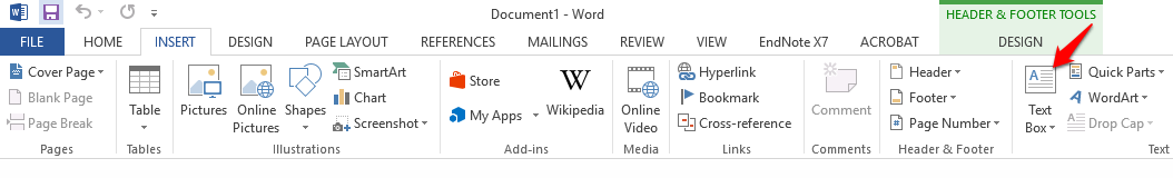 Text box in the Word invoice template