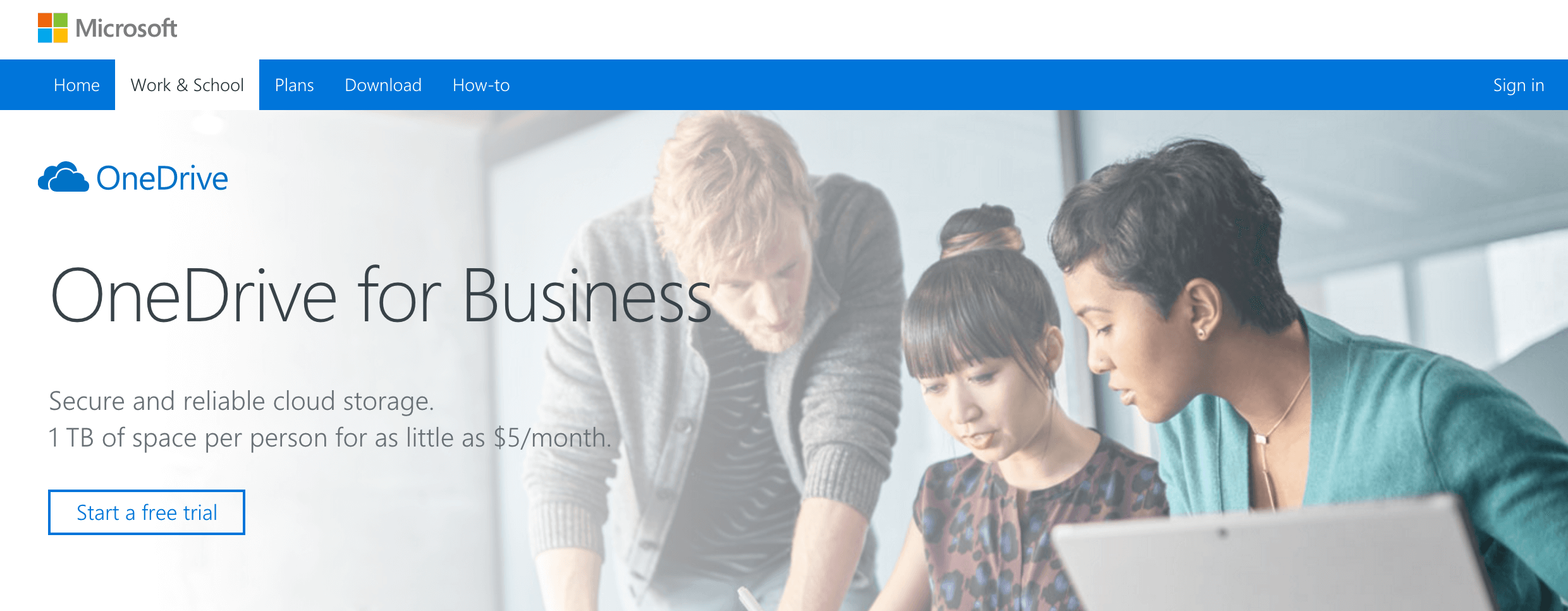 Microsoft Onedrive cloud storage service
