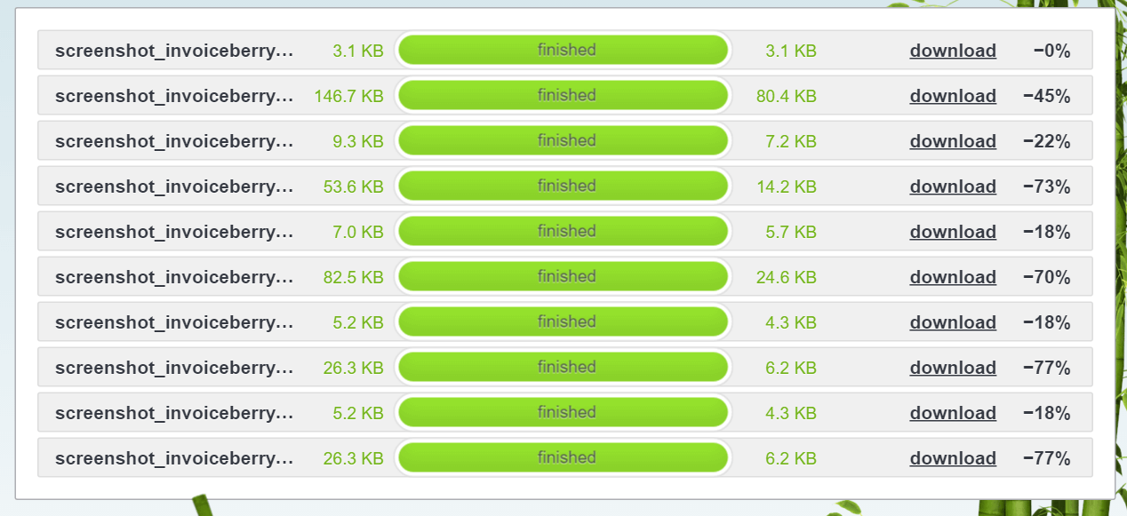 TinyPNG can help to decrease the file size of images by up to 77% in our tests.