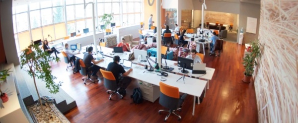 Small business busy office