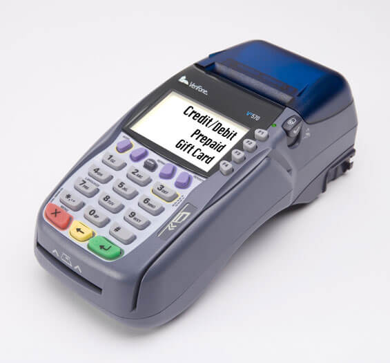 verifone vxa570 works with phone line or internet