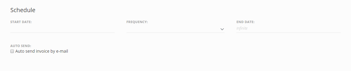 Recurring invoices scheduling