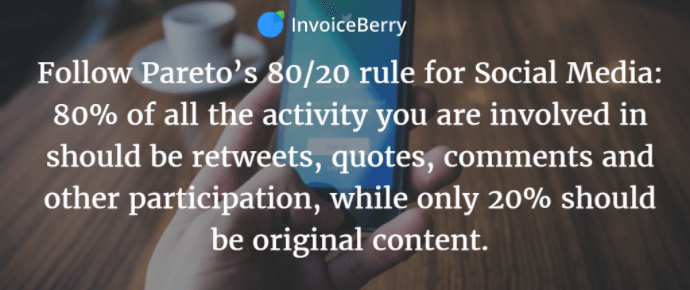 Follow the Pareto principle to help manage your social media content