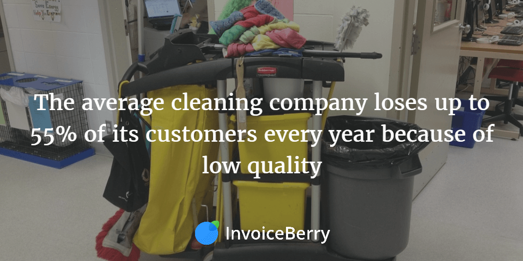 Cleaning companies lose 55% of their customers each year because they don't offer appropriate services