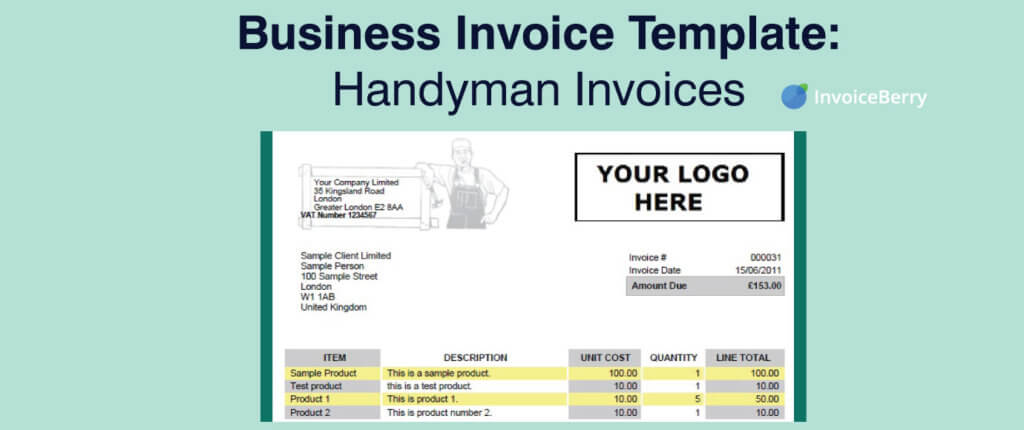 Check out our all new business invoice template for handymen