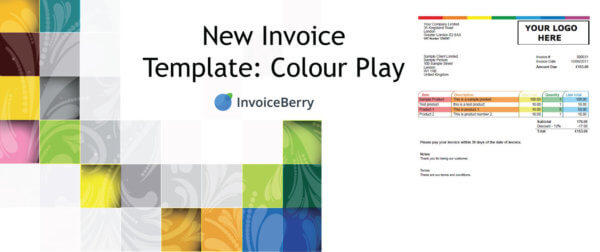 We're happy to offer a new invoice template: Colour Play