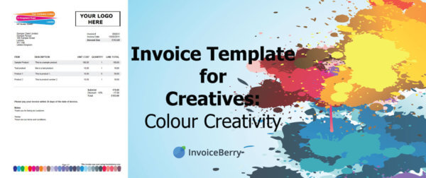 We are pleased to present our new invoice template for creatives: Colour Creativity