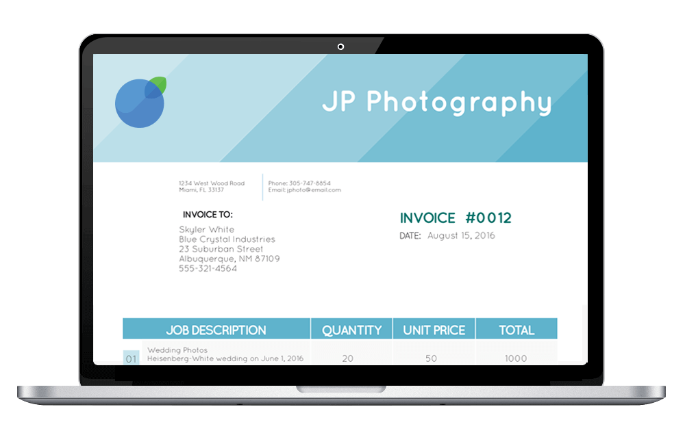 InvoiceBerry has lots of great invoice templates you can choose