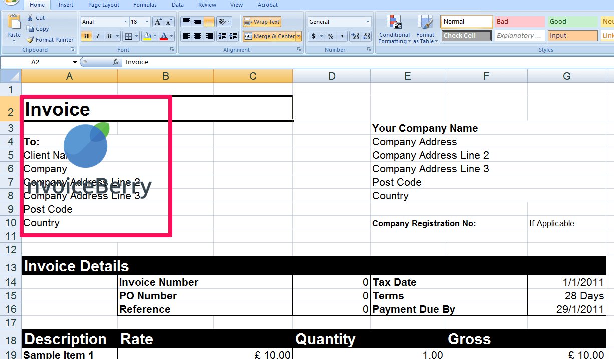 Now you can add your logo to your invoice