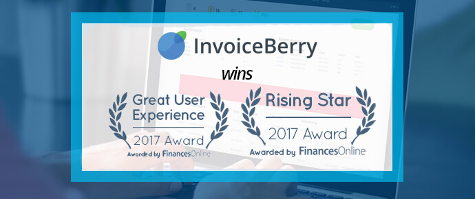 InvoiceBerry has proudly won two awards from FinancesOnline