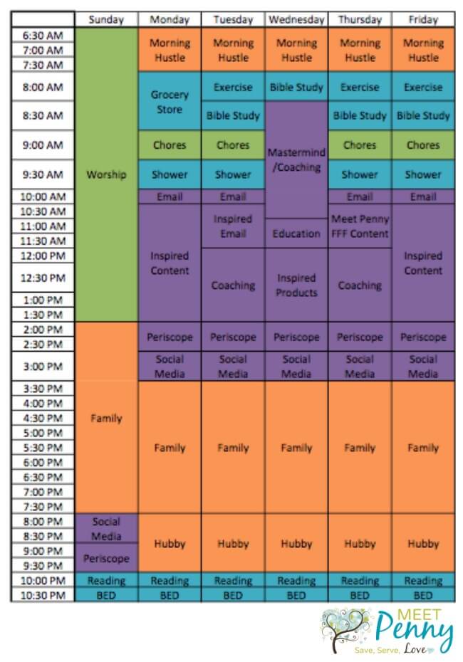 One Example Of A Stay At Home Mom Schedule InvoiceBerry Blog