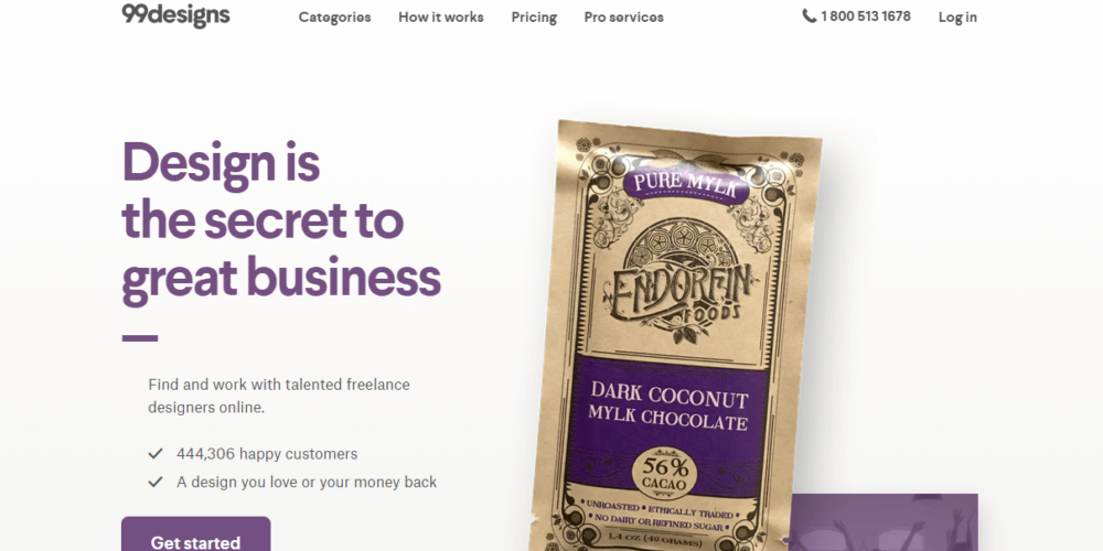 99designs is one of the most popular websites for design freelance jobs