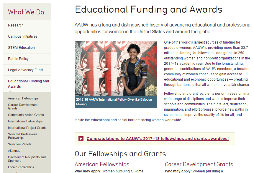 These grants are made available for business women who graduated university