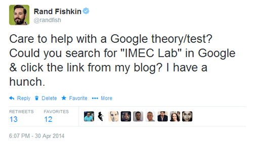 Moz did a quick study on the effect of CTR on search results ranking
