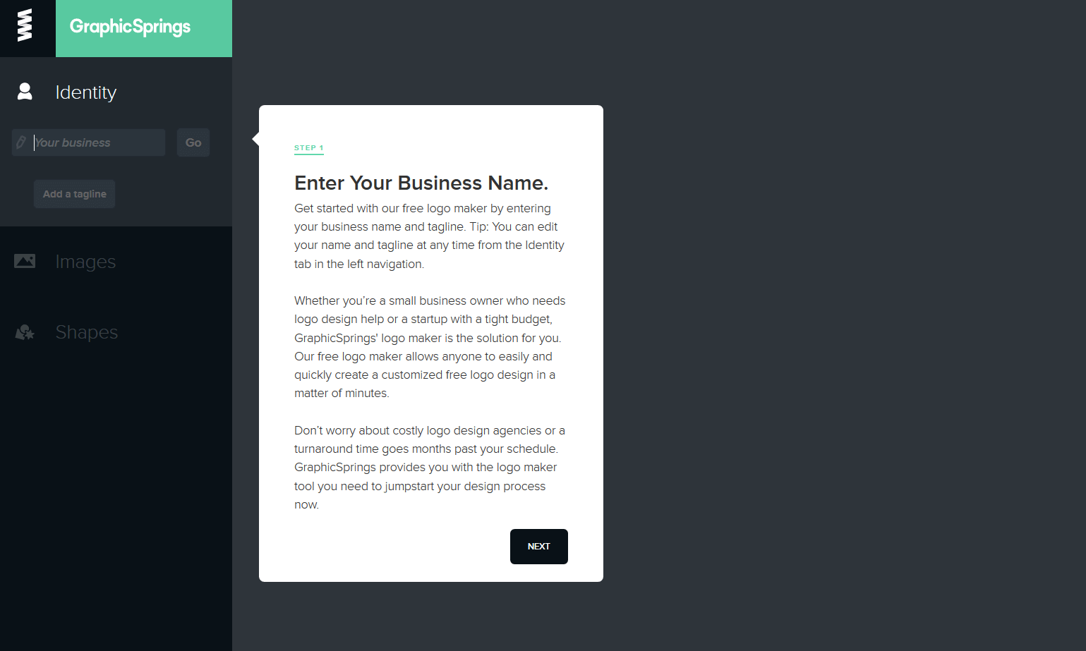 Graphic Springs is one among many available logo creation tools.