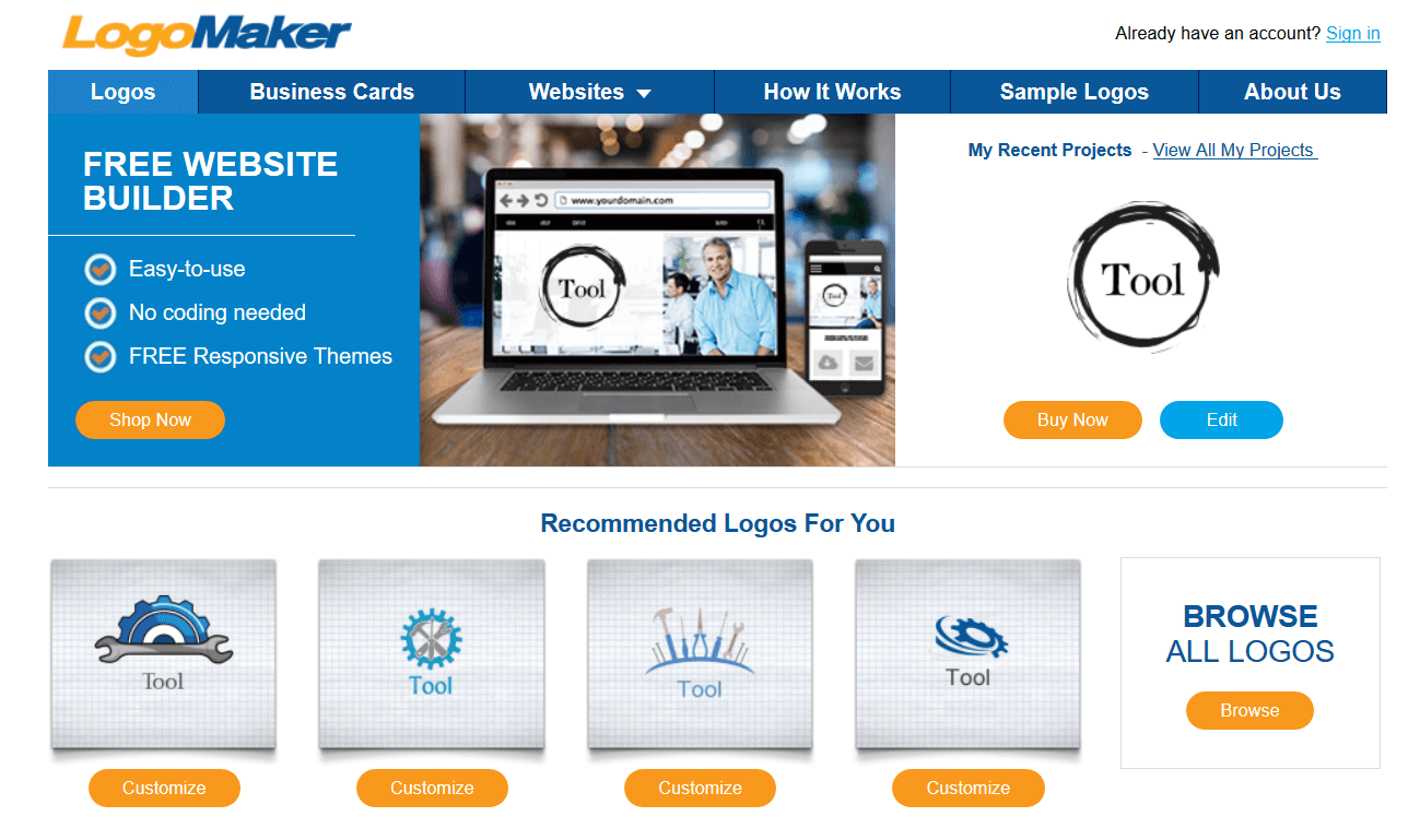 Logomaker is a versatile logo creation platform.