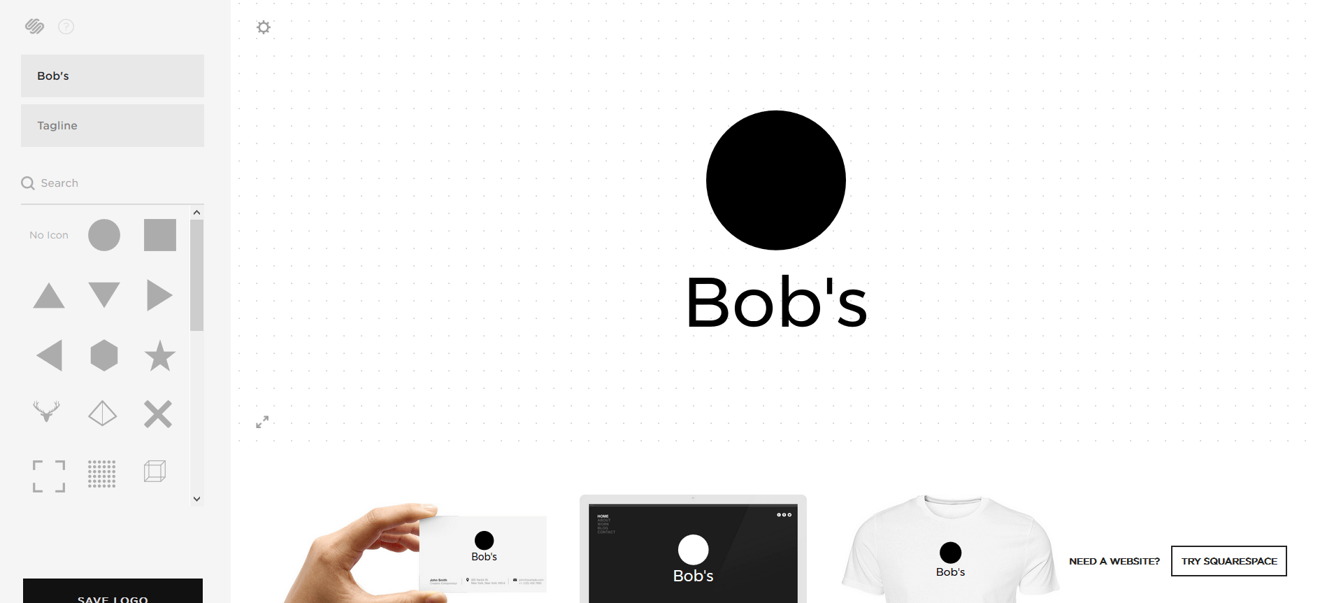 Squarespace has a logo making tool available for you small business.