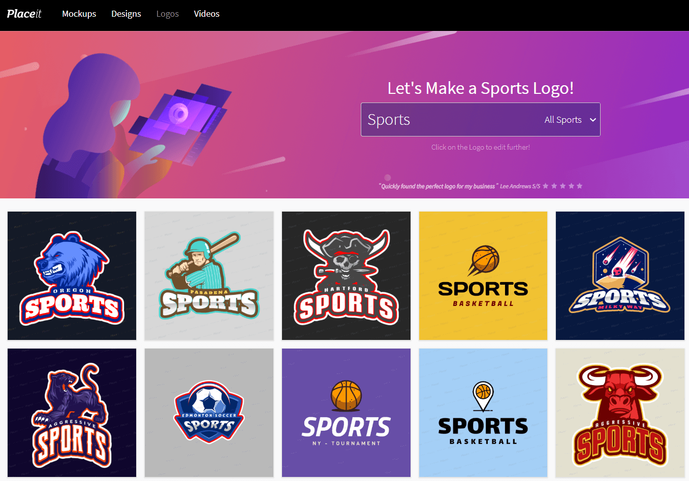 Placeit is one of many essential logo creation tools.