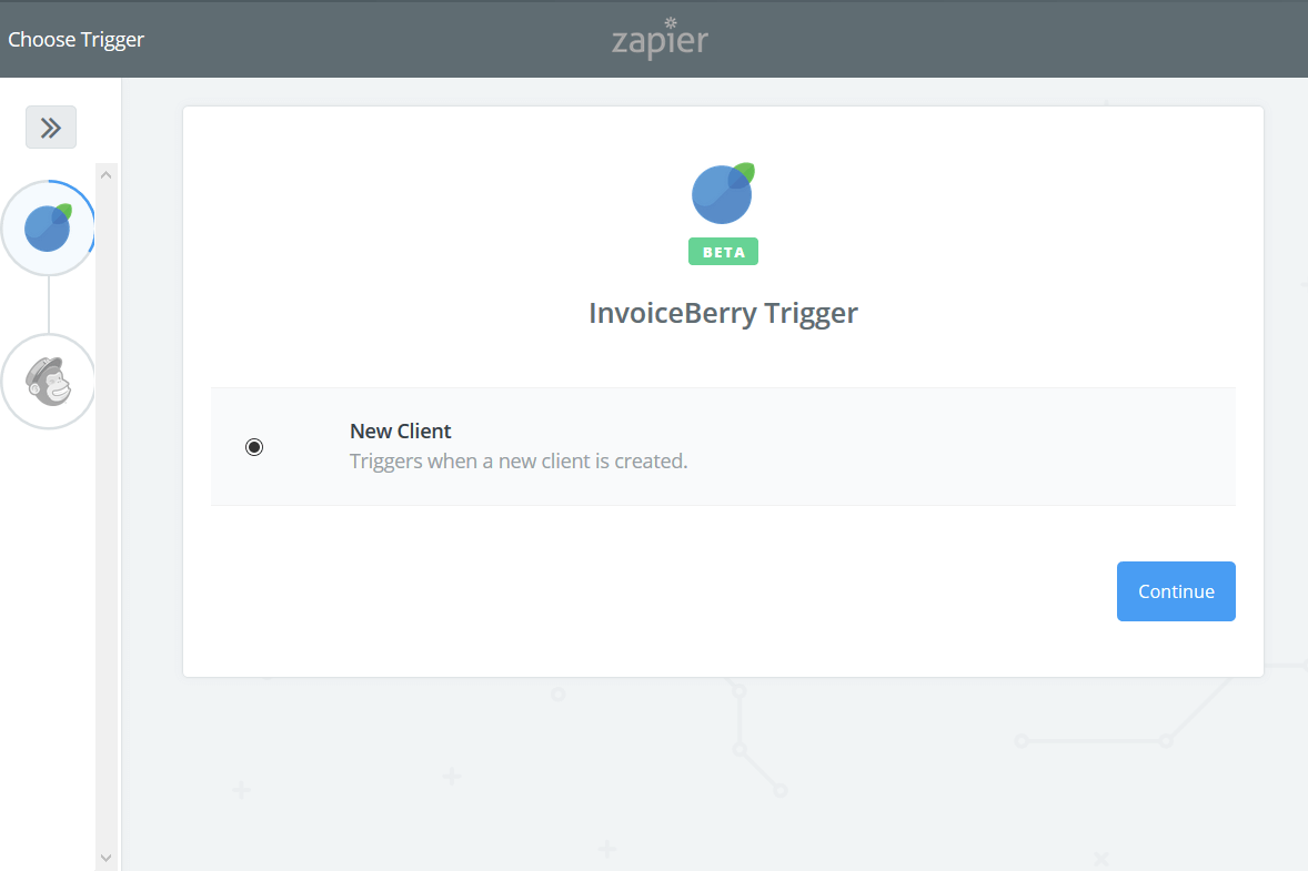 InvoiceBerry requests a trigger for your MailChimp integration.