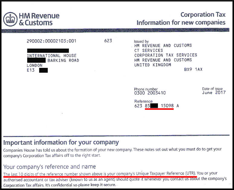 HMRC UTR Number InvoiceBerry Blog