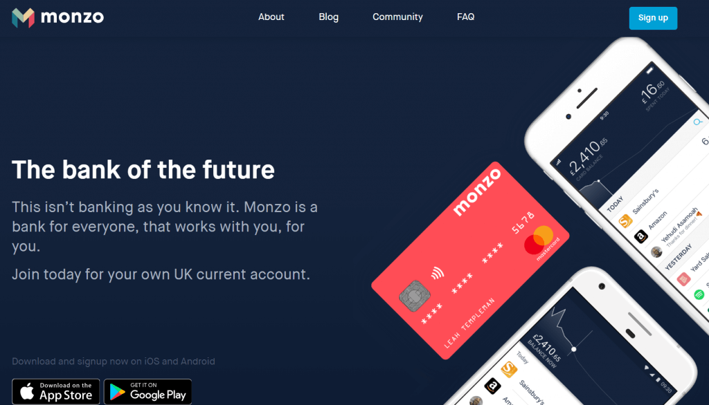 Digital-Banks-Monzo-Homepage