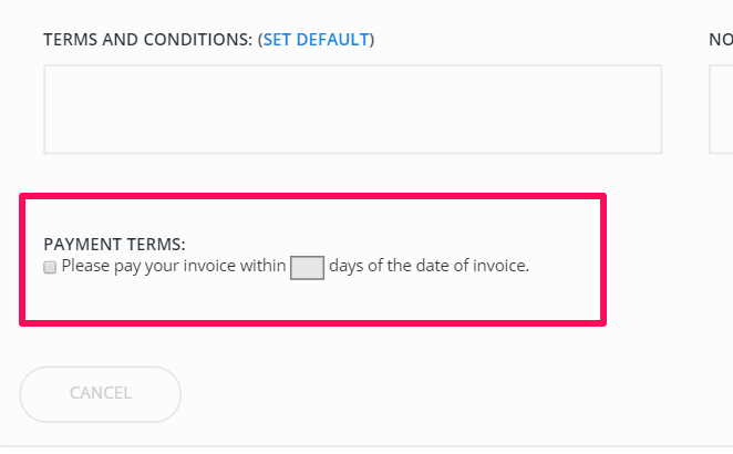 Invoice deadlines