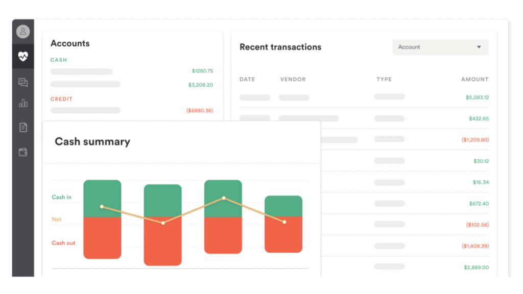 Bench accounting analytics graph