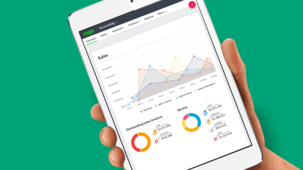 sage business analytics in hand