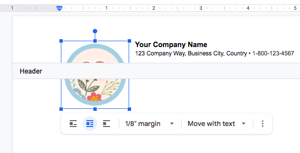 add-space-google-docs-invoice