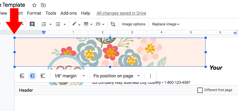 fix-position-google-docs-invoice