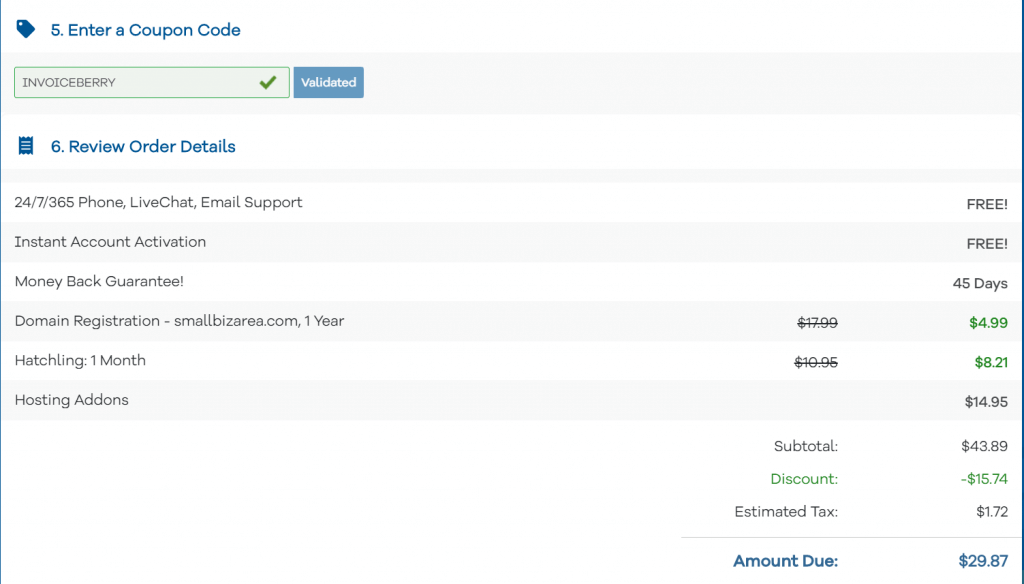 hostgator blog order details price