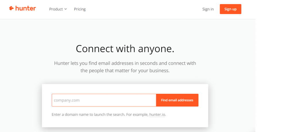 hunter homepage
