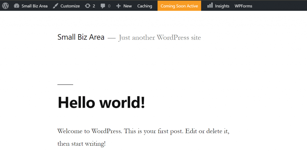 wordpress blog post