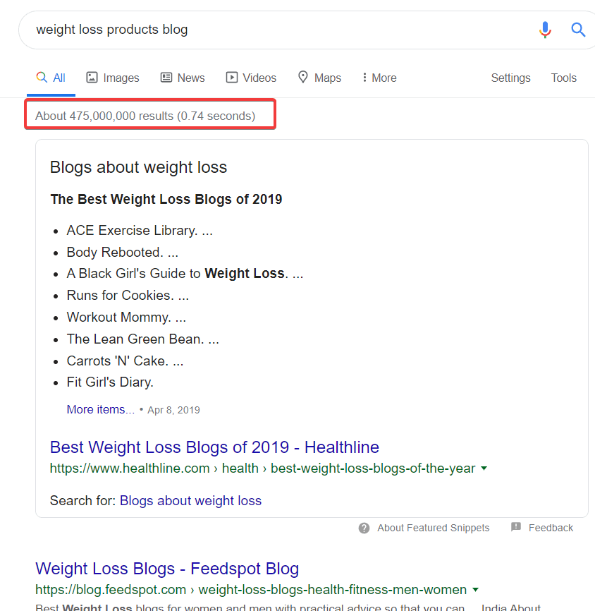 weight loss products blog google search