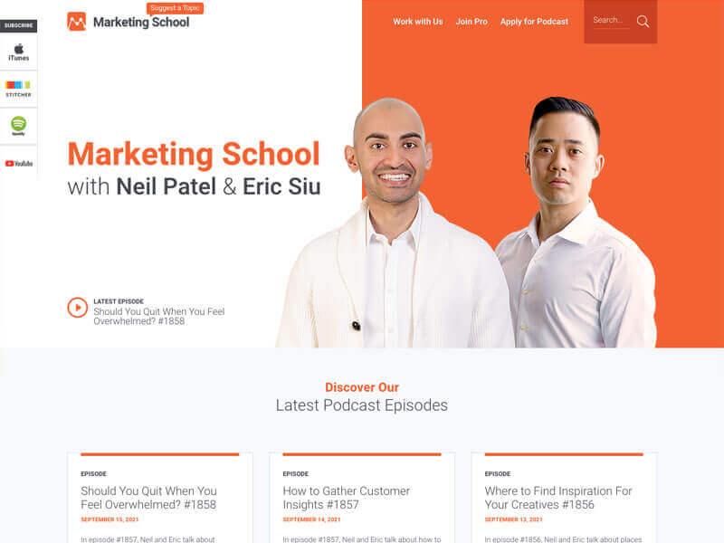 Best podcast on marketing and social media - Marketing School