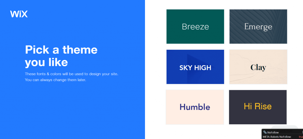 creating website using wix ADI