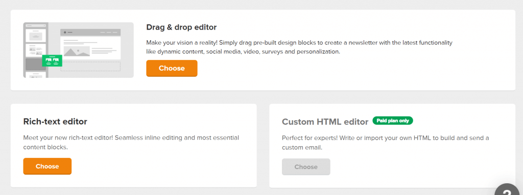 designing newsletter on mailerlite