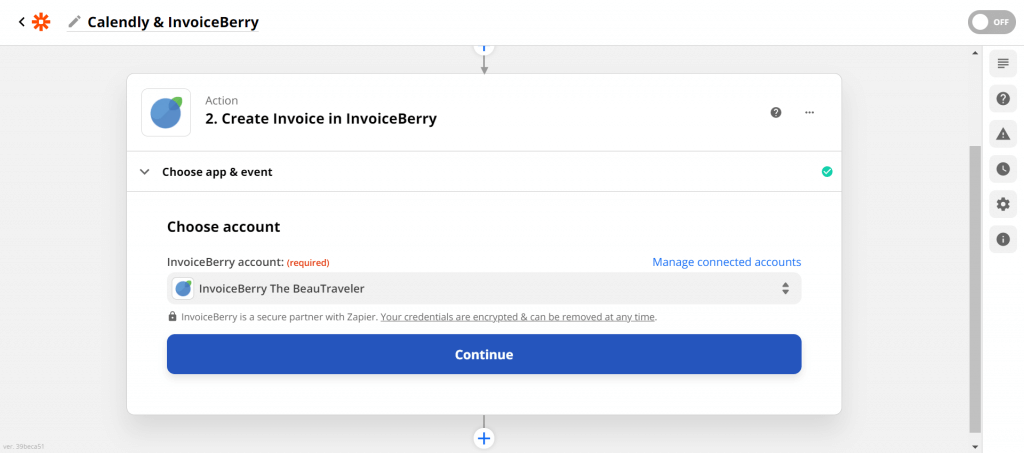 invoiceberry integration on zapier