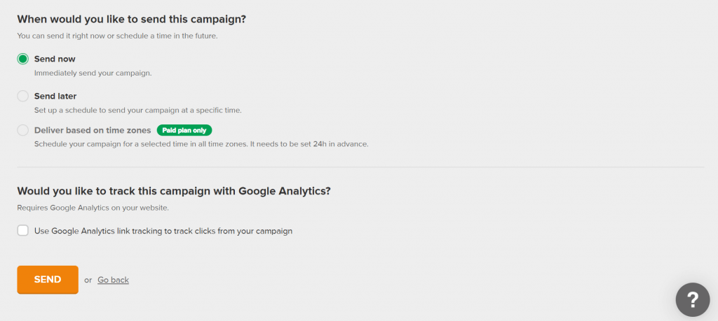 send newsletter using mailerlite