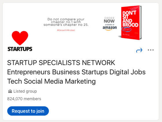Startup Specialists Network LinkedIn Group