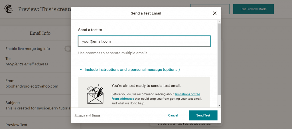 How to Send a Test Email on Mailchimp. 