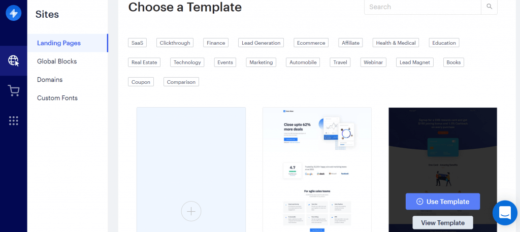 landing page templates on swipe pages